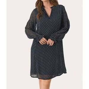 NEW PART TWO botella dress in dark navy dot